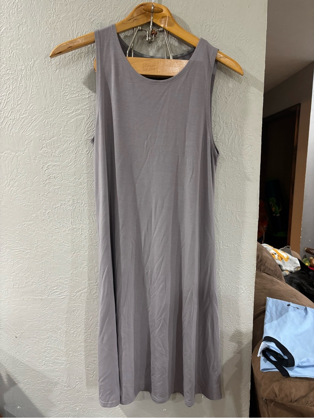 Free fly Bamboo active tank top tennis athletic dress in slate grey size M